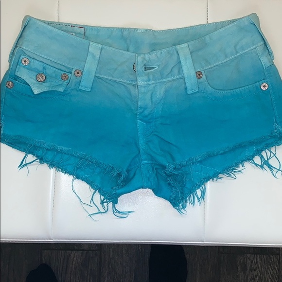 True Religion Joey Cutoff Ombré shorts ✨💫 - Picture 2 of 4